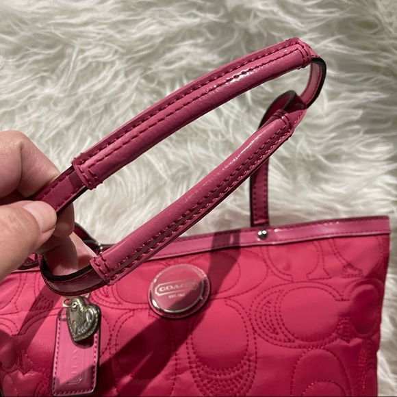 Coach stitched signature nylon tote - Picture 8 of 9